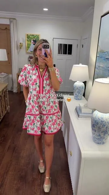 Also PERF for my teacher friends and working gals!🤍 so classy and cute without breaking the bank!🌷 Wearing size M and I'm 5'9! #boutiqueclothing #springdress #easterdress #classyfashion #affordablefashion 