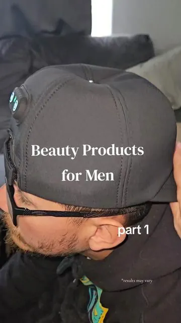 Red Light Baseball Cap?? Receding Hairline who??! not my man 🤣 Beauty products can also be for men 😍 #recedinghairline #hairloss #redlighttherapy #hairgrowthtips #beautyproductsformen @INIA BeautyCraft 
