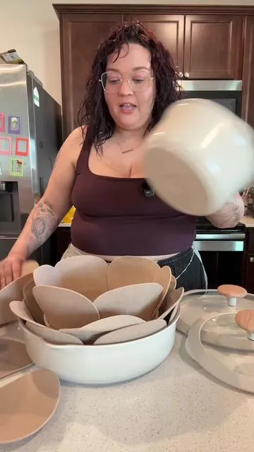 If your cabinets are a wreck, it’s probably not you. It’s probably your pots and pans.. ##carote##carotepotsandpanset##carotecookware##kitchenorganization##tiktokshopstockup