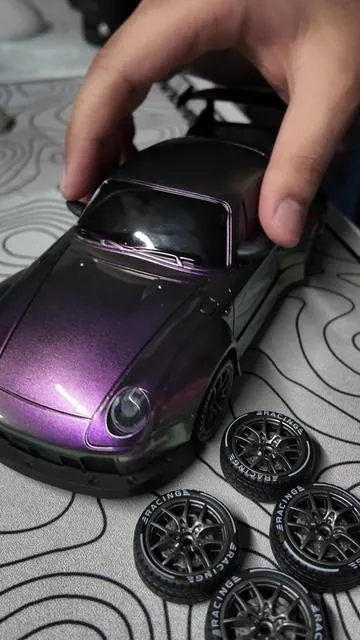 Let's do a tire change on my RC drifting car #rccar #rcdrift #racing #driftking