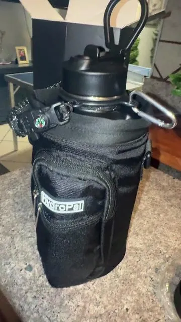 HydroPal 64oz Stainless Steel Insulated Water Bottle with Chug Lid & Straw W