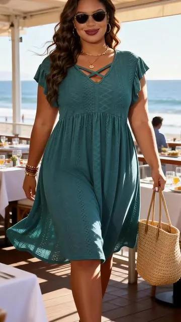 Plus size summer dress #dresses #plussizedress #plussizefashion #summerlooks #womensfashion 