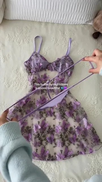 SO00 beautiful!!! This butterfly nightdress wins #dress #nightgown #minidress #spotlightfinds #tiktokshopjumpstartsale 