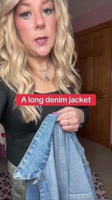 A long denim jacket completes any outfit#denim #denimjacket #