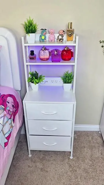 #hongway #roomtransformation #tiktokmademebuyit #organizatuvida  #tallnightstand  @HONGWAY mesita de noche con lus led 