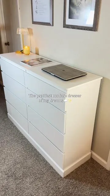 Such a pretty dresser ☁️✨ Affordable doesn't mean low quality it this dresser is solid, well-made, and way better than I expected. #affordablefurniture #dresser #homedecor #bedroomdesign #tiktokshopcreatorpicks 