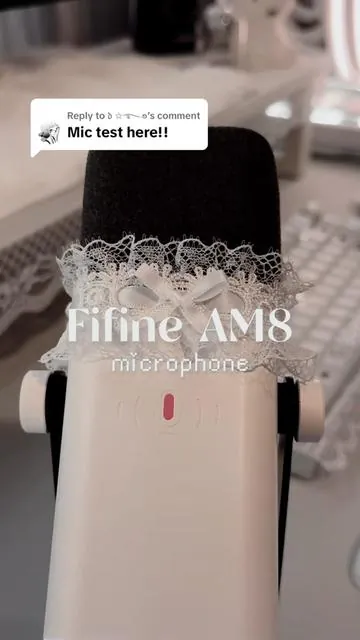 Replying to @𝔡 ✩࿐࿔ LOOOOVE THIS FIFINE AM8 MIC!!! @Fifine Gaming #whitesetup #pcgaming #microphone #cozygaming #tiktokshopstockup