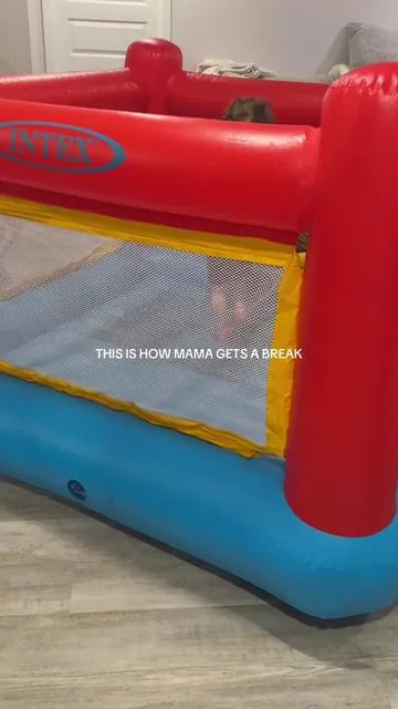 Perfect for cold/rainy days too 🤩 #momsoftiktok #toddlermom #bouncehouse #toysforkids #momofboys 