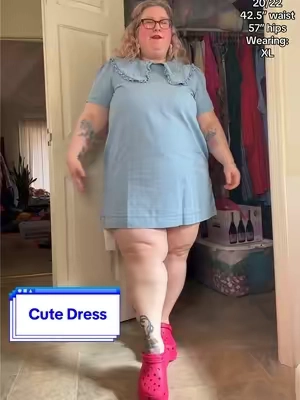 Imily Bela Denim Mini Dress ✨ #minidress #plussizetryon #plussizefashion #tiktokshopcreatorpicks #tiktokshopstockup 