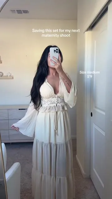 This set is everythinggg! #maternityphotoshoot #outfitinspo #twopieceset #womensfashion #tiktokshop 