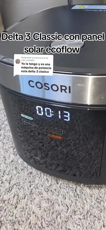 Respuesta a @chic.nails925 Esta Delta 3 Classic con su panel solar resuelve muchísimo cuando hay apagones, el panel solar nos permite cargarla por el día para almacenar corriente y la batería nos dará 1800w de potencia, 2600w de pico y 1024wh de autonomía, permitiendo poder conectar equipos electrónicos del hogar como refrigerador, ollas ,ventilador, tv,pc,teléfonos, lavadora.......La duración con ellos dependerá del tiempo que se emplee para cada equipo y de su consumo en w.#ecoflow #powerstation #solarpanel #Cuba #tiktokshopcreatorpicks @EcoFlow 
