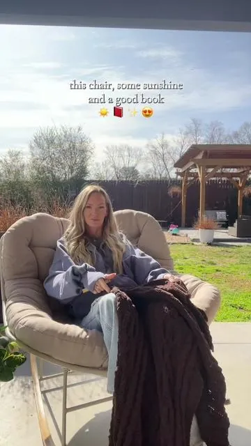 Oversized Rocking Chair #oversizedrockingchair #grandpatio #outdoorfurniture #tiktokshopcreatorpicks 