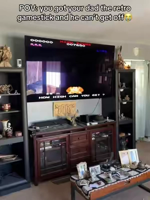 He’s been playing this for hours😅 #fyp #tiktokshop #retrogames #retrogamestick #tiktokshopcreatorpicks 