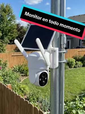 Si instalo esta cámara en la barandilla de mi patio, puedo monitorear mi casa todo el tiempo. #TikTokShopJumpstartSale#securitycamera#falldealsforyou #tiktokshopstockup#StyleandSparkle