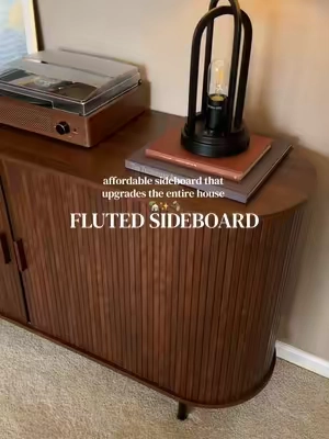Proof it doesn’t have to be expensive! Obsessed 🤌🏼✨ #affordablefurniture #flutedsideboard #aesthetichomedecor 