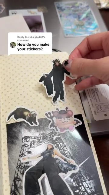 Replying to @sybs studio! How I make my own stickers at home and super easily!!! This is literally the best sticker printer I’ve ever seen and it’s so easy to use, I’ve been using it for every single one of my spreads and you can print literally any sticker you want! #journalecosystem #stickerprinter #liene #diystickers #hobonichi 