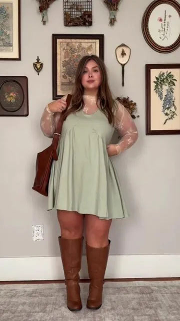 Obsessed with these dresses! They are so easy to throw on and dress up or down! Can be used for every single season and they are just so dang comfy.  I’m a 14/16 and 5’4 wearing the xl. #curvyfashion #plussizefashion #springfashion #springdress #tiktokshopcreatorpicks 