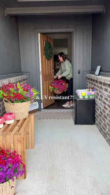 I’m so excited about these!! #tiktokshopcreatorpicks #tiktokmademebuyit #artificialflowers #frontporch #summerflowers 