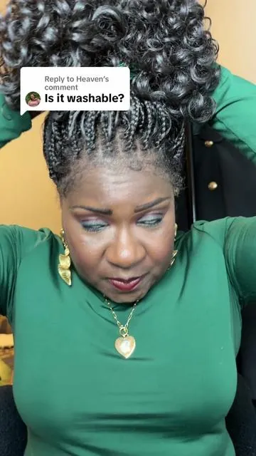 Replying to @Heaven She is 100% washable! This unit is 🔥 #frodiohair #frodiowig #braidedwig #wiginfluencer @Frodio Hair 