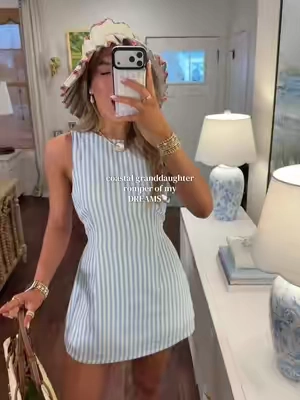 100% cotton too! Already selling FAST- yall hurry! THE SHORTS UNDERNEATH- so good😍 all of the grandmillennial vibes! 👒 so so perfect for spring and summer! Wearing size 8 & I'm 5'9! ##grandmillenial##coastalgranddaughter##springfashion##oldmoneyoutfits##vacationoutfit