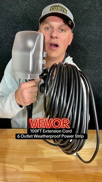 VEVOR Outdoor Power Stake with 100FT Extension Cord – 6 Outlet Weatherproof Yard Power Strip with Overload Protection ⸻ Description: Power your yard the clean way. This VEVOR outdoor power stake includes a 100-foot heavy-duty extension cord and 6 protected outlets with a weatherproof flip cover and built-in overload protection. Perfect for pond fountains, landscape lighting, Christmas decorations, backyard parties, garden tools, and rural property setups. One long cord from the house, then multiple powered connections right where you need them. No more running 3–4 separate extension cords across the yard. ⸻ Keyword Block: outdoor power stake 100 ft extension cord outdoor weatherproof power strip yard power outlet pond fountain power setup outdoor extension cord with outlets landscape lighting power hub christmas lights extension cord farm outdoor power solution backyard power strip ⸻ Hashtags (5 max): #TikTokShopCreatorPicks #TikTokShopStockUp #OutdoorSetup #BackyardProjects #FarmLife @VEVOR Store 