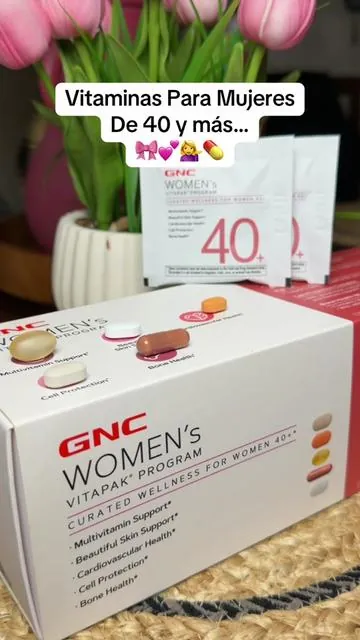 Vitaminas para mujeres de 40 y más!! Gnc tiene las mejores vitaminas para nosotras! Vitaminate es súper importante!!🎀💊💃😍💕#fyp#vitamins#vitaminasparamujeres #vitapackprogam #gncvitamins 