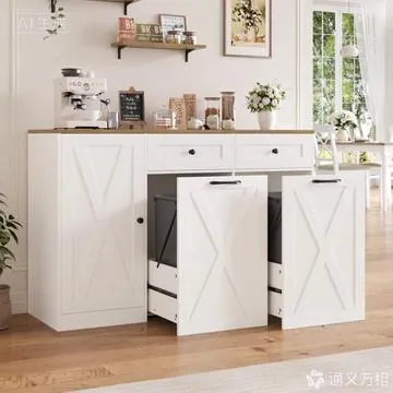 Upgrade your kitchen with this HOSTACK 12.5 Gallon Trash Cabinet 🧺 Neat, hidden storage — trash can not included. #fridgeorganizers #bathroomtrashcan #affordabledresser #kitchendfinds #doublelaundryhamper #trashorganizer #dresserstorage #kitchencabinet #cabinetorganizer #kitchentrashcan