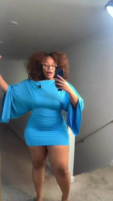 This color BLUE on this dress looks so good! #tiktokshop #blackgirlfashion #affordablefashion 