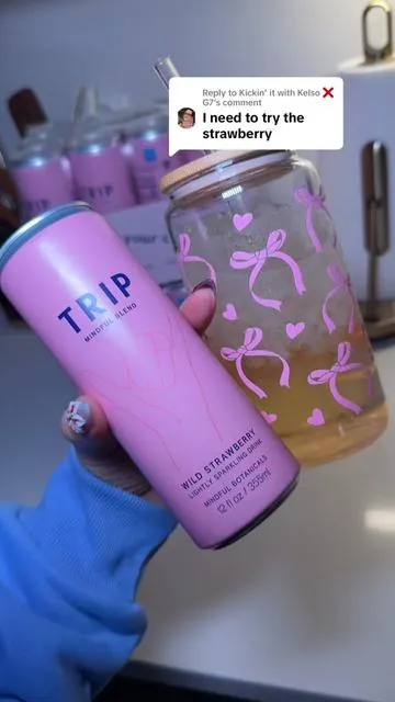 Replying to @Kickin’ it with Kelso ❌ G7 is this a glitch? 👀🍓 *limited time flash promo price is subject to change at any time* #tiktokshopcreatorpicks #sponsoredbytrip #ad_for_trip #trippartner #trip_partner @Take a TRIP @T R I P TRIP Mindful Blends - Original Variety Pack - Premium Lightly Sparkling Drink with Magnesium, Ashwagandha, Lion's Mane & L-Theanine - Low Calorie & Vegan - 12 Pack