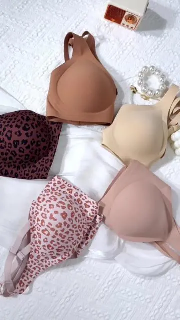 #bra #seamlessbra #wirelessbra #comfybra #jellybra #tiktokshop #tiktokshopstockup #leopardprint #comfortbra 