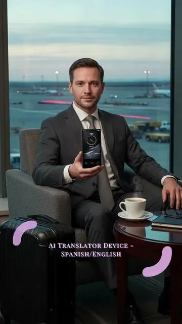 Ai Translator Device, Real-Time Bidirectional Spanish-English Translation, Suitable for Business Travel Learning Online Offline Photo Speech #TOP PICKS 