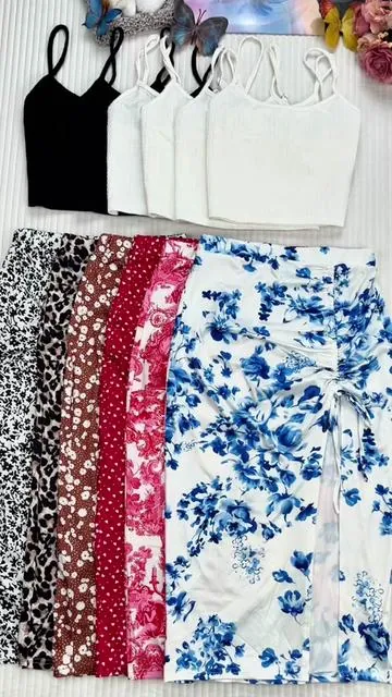 I want every set here!🥹#halfskirt #Slit #vest   #tiktokshopcreatorpicks #tiktokshopspringglowup