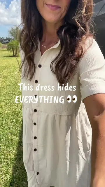 This dress = comfy, flattering, and zero effort 🙌 Perfect for days you want to look cute without trying #babydolldress #summerdress #comfystyle #momstyle #effortlessoutfit 