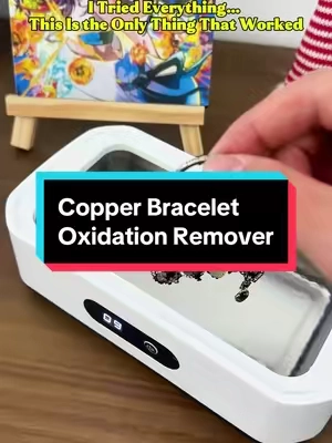 Ultrasonic Cleaner: Remove Oxidation from Copper Bracelets! 🟠🪄 #CopperBracelet #OxidationRemoval #JewelryRestore #ShineBoost #UltrasonicClean