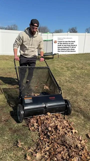 Replying to @Elsie Johnson Vevor Lawn Sweeper #lawnsweeper #lawncleanup #lawntools @VEVOR Store 