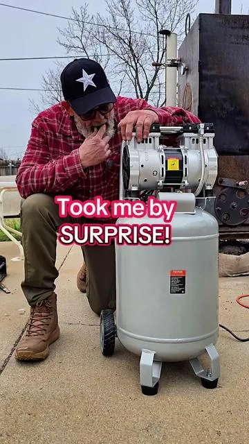 this 13 gal Air compressor surprised me by just how quiet it really is. this air compressor is great for the garage as well as its light enough to hold in your pickup and take with you wherever you might need to take your air compressor! #aircompressor #garage #tools #toolsofthetrade #tiktokshopspringglowup @VEVOR Store 