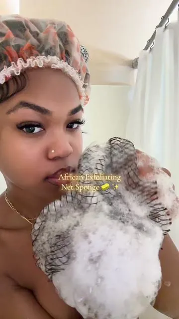 I will NEVER go back to a rag or loofah😩 #africannetsponge 