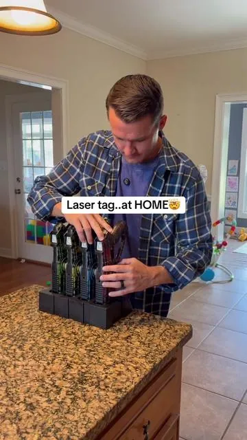 The ultimate pre-bedtime game. #lasertag #fun #kids #parents #tiktokshopcreatorpicks 