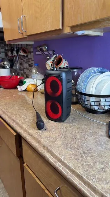 Sistema de sonido portátil para adultos. #wirelessbluetoothspeakers #bluetoothspeaker #karaokespeaker #tiktokshop #soundsystem