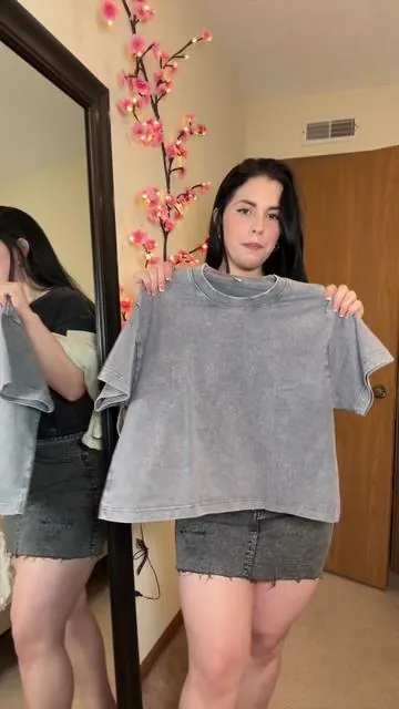 Camisetas oversized estilo croptop #camisetas #oversized #parati #tiktokshopcreatorpicks #tiktokshopspringglowup 