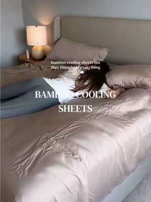 The cooling is amazing but the little convenience feature is what sold me. #bamboocoolingsheets #coolingsheets #cozysheetset 