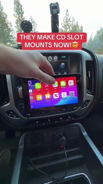 CD Slot mounts for CarPlay screens are finally here! #carplay #carplayscreen #cdslotmount 