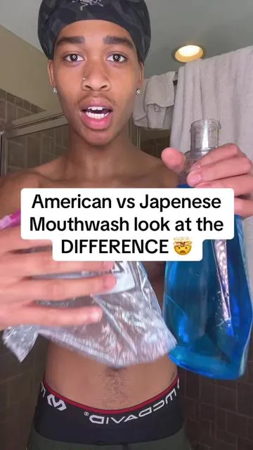 American Mouthwash VS Japenese Mouthwash who wins?🤯 #yellowteeth #hissmile #mouthwash #plaque #idsmile 
