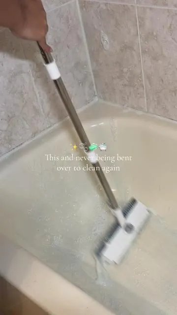 Whoever invented this is definitely a GENIUS 🫧 #asmrcleaning #scrubbing #scrubbrush #floorcleaning #sudsyscrubbing