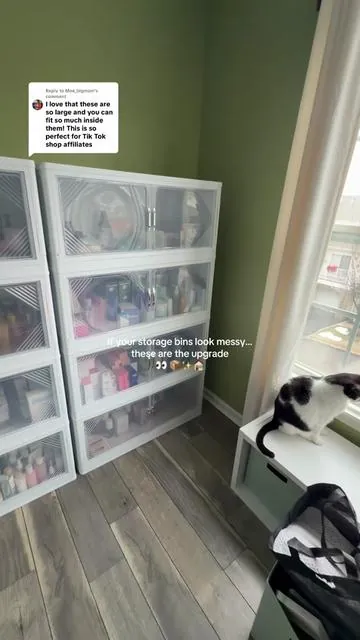 Replying to @Moe_bigmom These Broview stackable storage shelves are extra large, easy to assemble, have clear door so you can see what’s inside easily, and have magnetic closing doors which makes them a really nice looking option for organizing clothes, supplies, or household storage.  ##TikTokShopCreatorPicks##HomeOrganization##StorageSolutions##OrganizedHome##TikTokMadeMeBuyIt