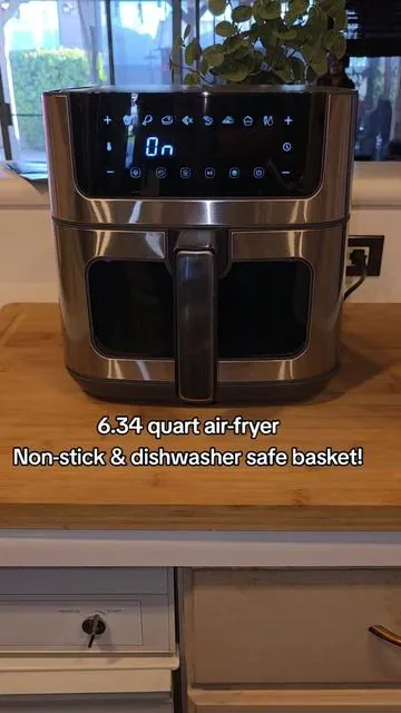 Makes a great gift, awesome price! #AirFryer #NonstickDishwasherSafeBasketAirFryer #WeddingGiftAnniversaryGiftHousewarmingGift #KitchenGadgets #Appliances