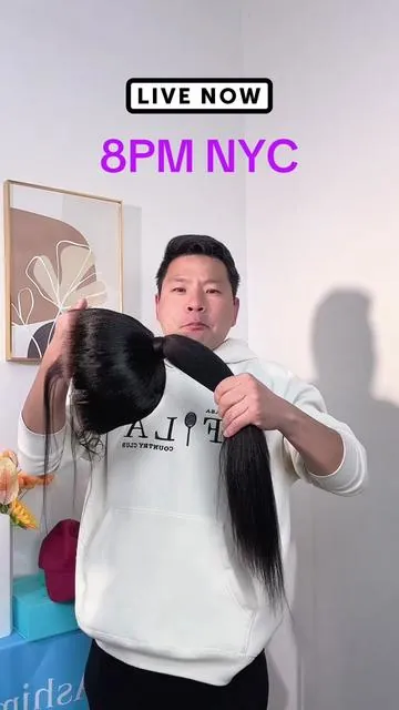 Join Andy’s live to get this pre made high ponytail wig #ashimaryhairstylist #highponytail #kinkystraightwig #360wig #tiktokmademebuyit 