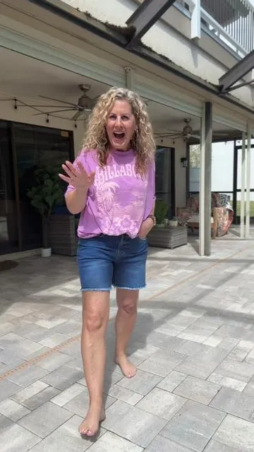 Longer length Denim shorts that feel casual and wearable, these are a great option.👖 #luvamia #denimshorts #whitedenim #jeanshorts #casualsummerstyle