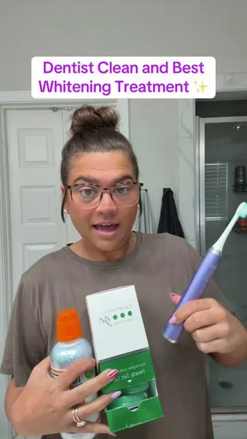 My go to teeth whitening routine!! My teeth feel dentist clean everyday! #teethwhiteningstrips #whiteteeth #tiktokshop #tts #oralhealth 