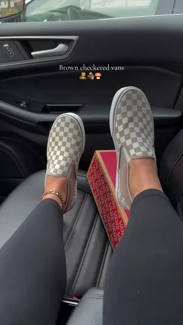 In love @vans #shoes #vans #sliponshoes #checkered 